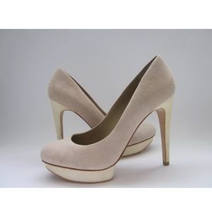BCBGMAXAZRIA Foster Pumps Natural Suede